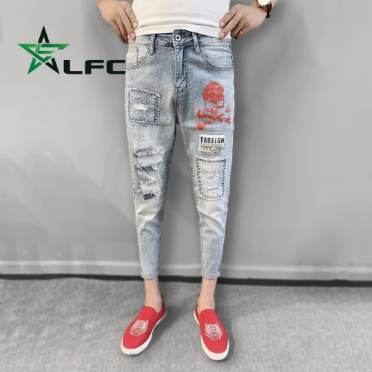 QUẦN JEANS ỐNG CÔN ĐẦU LÂU CHẤP VÁ