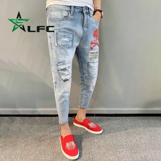 QUẦN JEANS ỐNG CÔN ĐẦU LÂU CHẤP VÁ