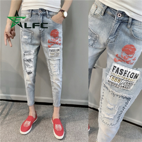 QUẦN JEANS ỐNG CÔN ĐẦU LÂU CHẤP VÁ